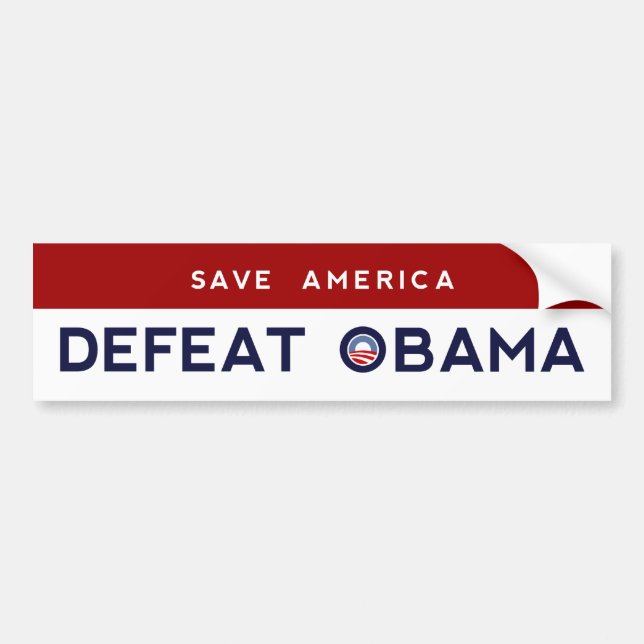 Save America - Defeat Obama Bumper Sticker (Front)