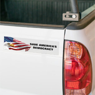 SAVE AMERICA' DEMOCRACY BUMPER STICKER
