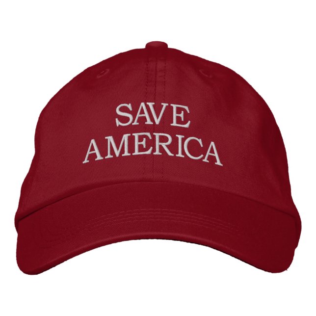 SAVE AMERICA EMBROIDERED BASEBALL CAP (Front)