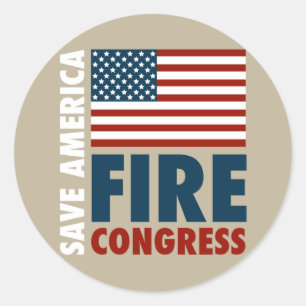 Save America Fire Congress Classic Round Sticker