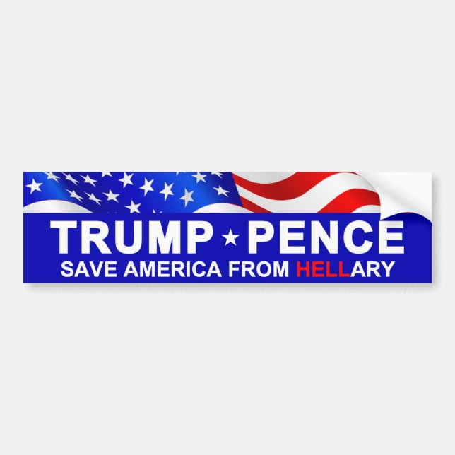Save America From Hellary Bumper Sticker (Front)