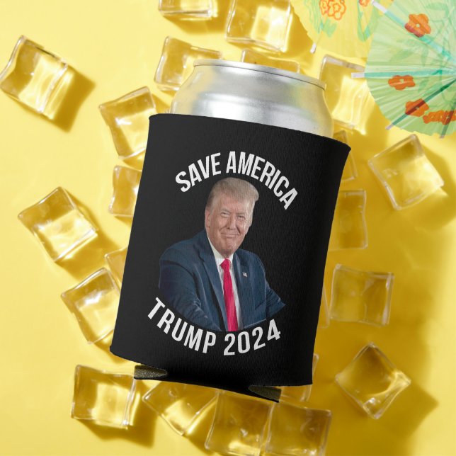 Save America Trump 2024 President Donald J. Trump Can Cooler (In Situ Summer)