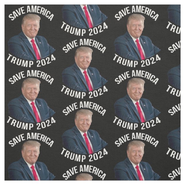 Save America Trump 2024 President Donald J. Trump Fabric (Swatch)