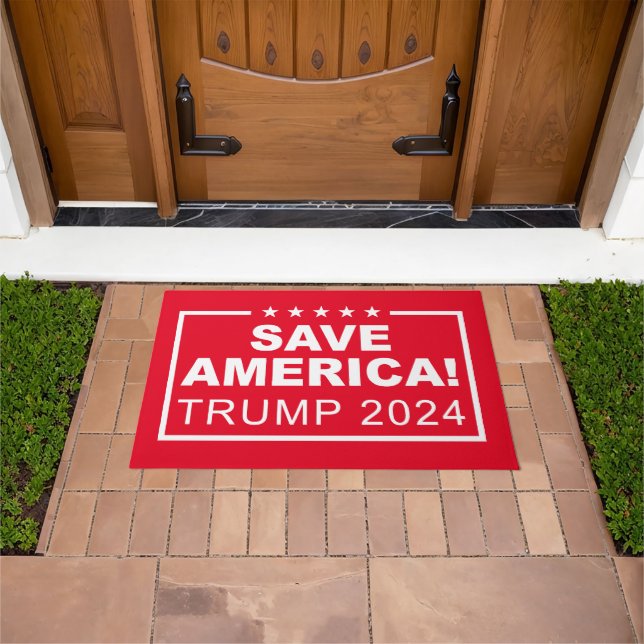 Save America Trump 2024 Red Doormat (Outdoor)