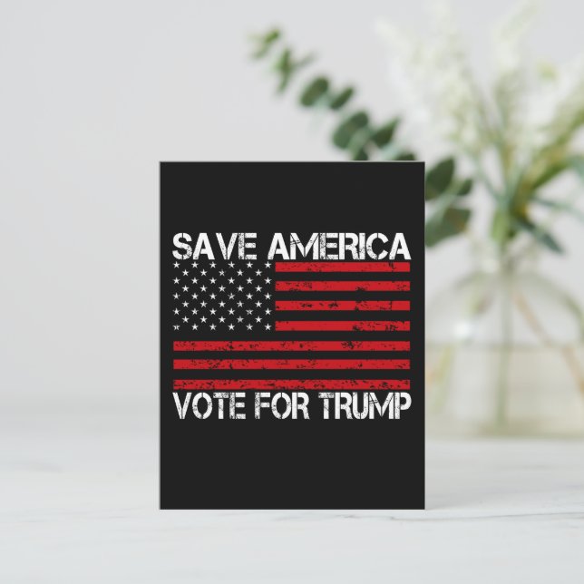 Save America Vote For Trump Postcard (Standing Front)