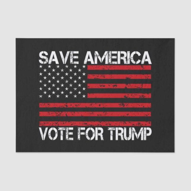 Save America Vote For Trump Tissue Paper (Front)