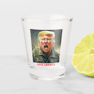 Save America with Trump - United We Stand  Shot Glass