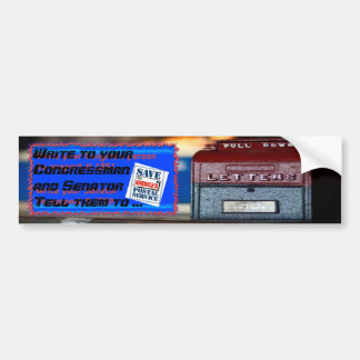 Save America's Postal Service Bumper Sticker