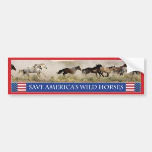 Save America's Wild Horses Bumper Sticker 1