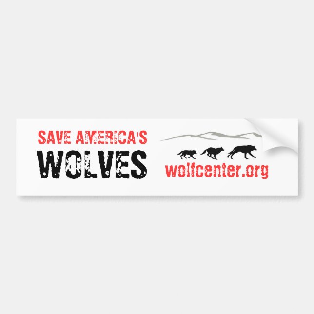 Save America's Wolves Bumper Sticker (Front)