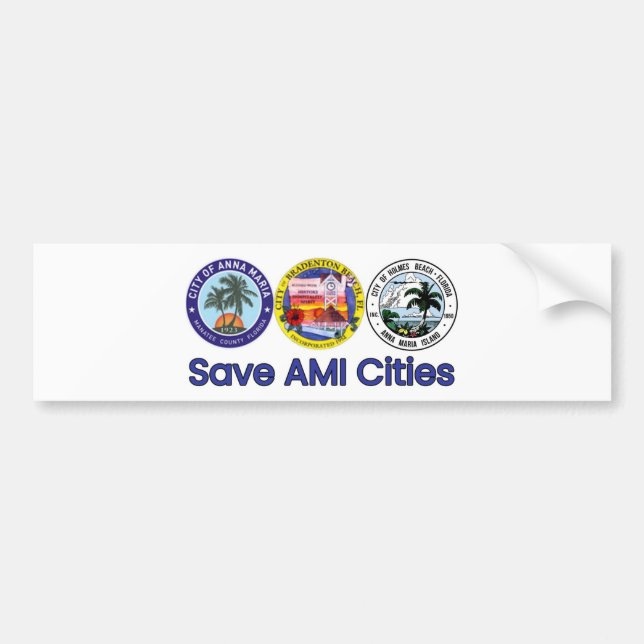 Save AMI Cities Bumper Sticker (Front)