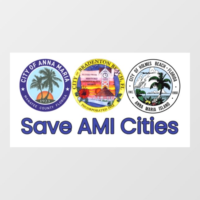 Save AMI Cities Logo Window Cling (Sheet)