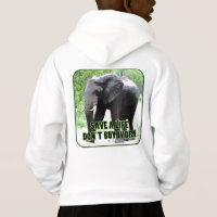 Save an Elephant's Life, Don't Buy Ivory Hoodie