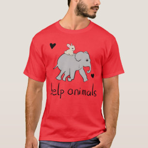 save animals animal elephant rabbit animal rights T-Shirt