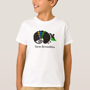 Save ARMADILLOS - Hand drawn Endangered animal - T-Shirt