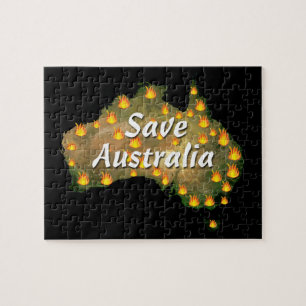 Save Australia From Bushfire Disaster Jigsaw Puzzle