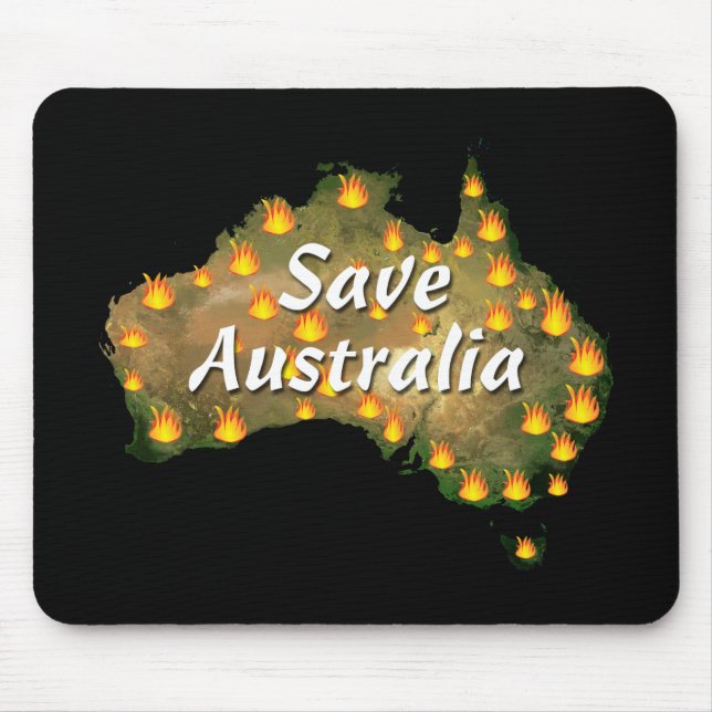Save Australia From Bushfire Disaster Mouse Mat (Front)