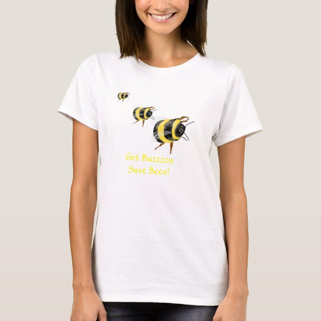 SAVE BEES and Save the world T-Shirt (Front)