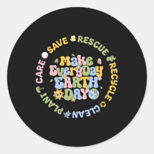 Save Bees Rescue Animals Recycle Care Every Day Ea Classic Round Sticker