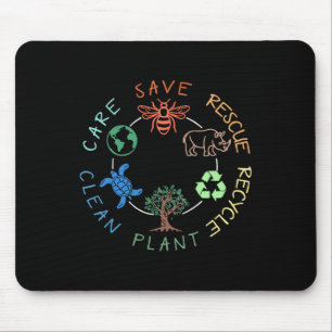 Save Bees Rescue Animals Recycle Plastic Animal Lo Mouse Mat