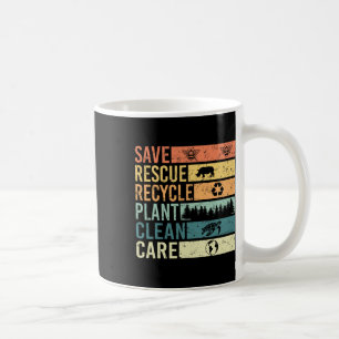 Save Bees Rescue Animals Recycle Plastic Earth Day Coffee Mug