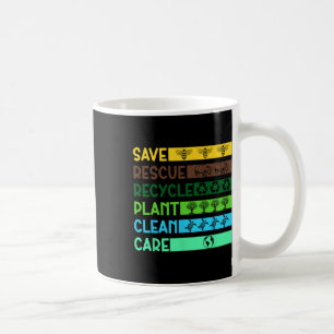 Save Bees Rescue Animals Recycle Plastic Earth Day Coffee Mug