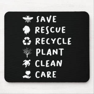 Save Bees Rescue Lions Recycle Plastic Save Our Ea Mouse Mat