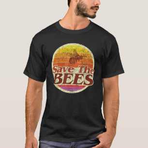 Save Bees Women Men Vintage Distressed Used Look R T-Shirt
