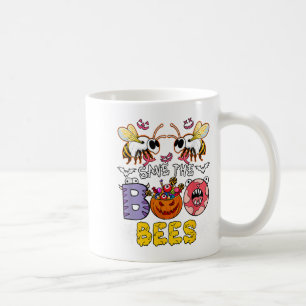 Save Boo Bees Halloween Breast Cancer Awareness Ho Coffee Mug