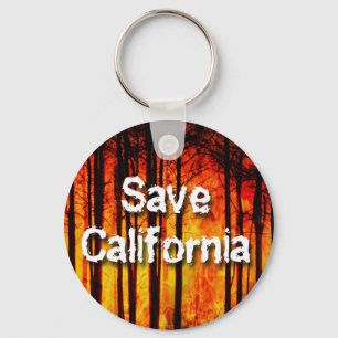 Save California from Wildfires Key Ring