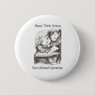 Save California School Libraries - Aliki B & W 6 Cm Round Badge