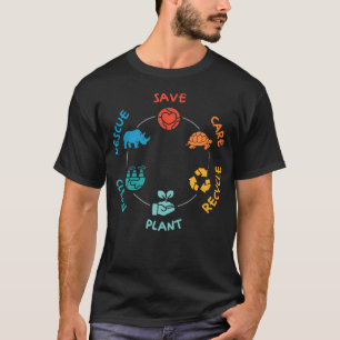 Save Care Recycle Clean Plant (Earth T-Shirt