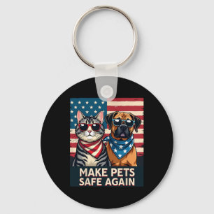 Save Cats Dogs Make Pets Safe Again  Key Ring