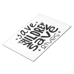 Save Children, Save Lives Favour Tags Notepad