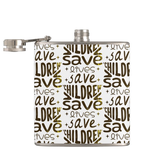 Save Children, Save Lives Hip Flask (Opened)