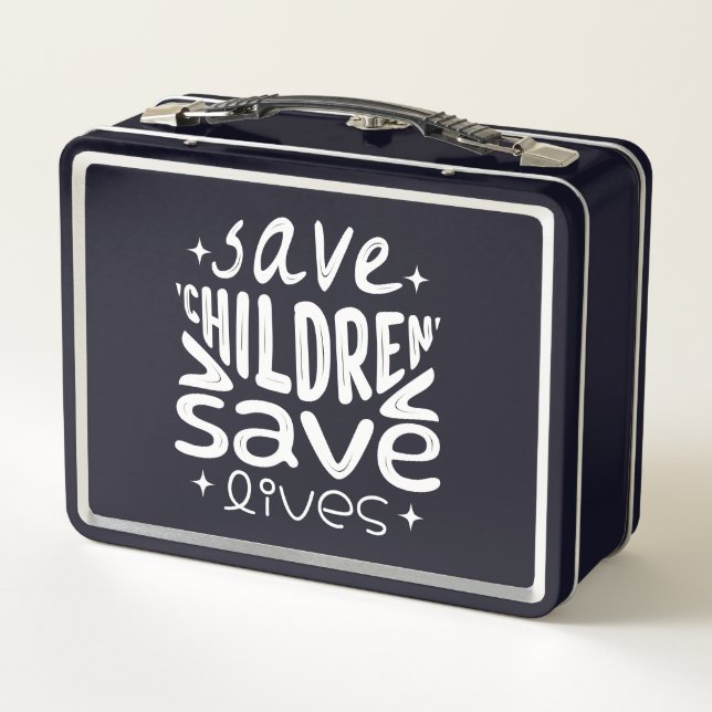 Save Children, Save Lives Metal Lunch Box (Back)