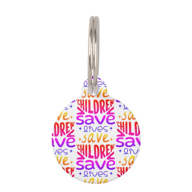 Save Children, Save Lives Pet Tag (Back)