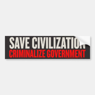Save Civilisation Bumper Sticker