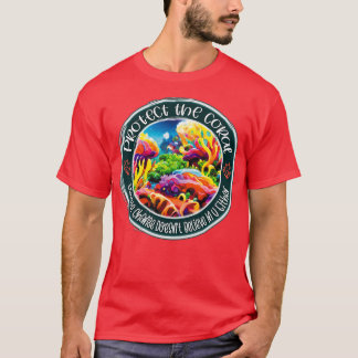 Save coral reef deep water aquatic blue T-Shirt