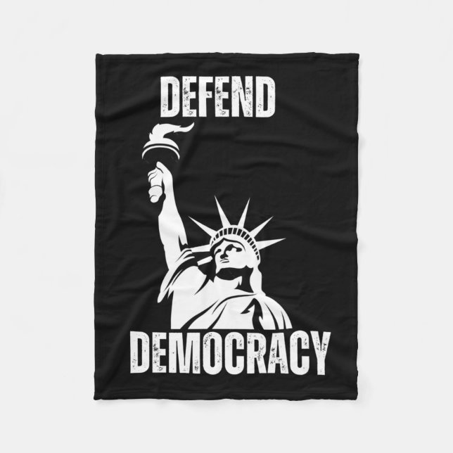 Save Democracy 2025 Design  Fleece Blanket (Front)