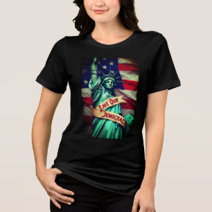 Save Democracy Impeach Trump Tri-Blend Shirt