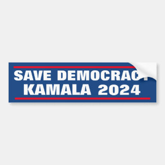 SAVE DEMOCRACY KAMALA 2024 BUMPER STICKER