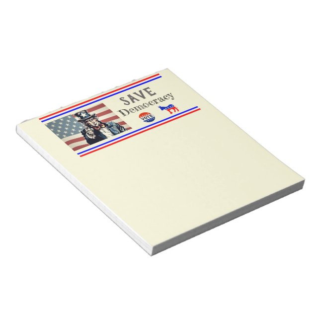 Save Democracy Notepad (Angled)