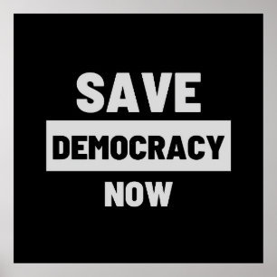 Save Democracy Now Posster Poster