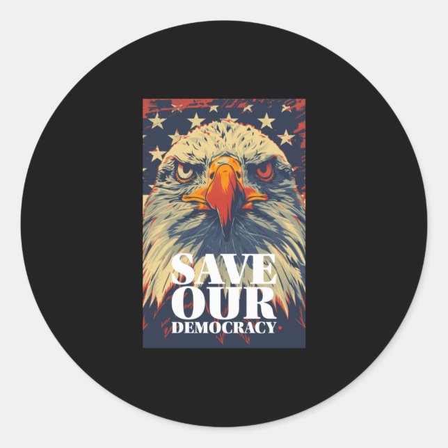 Save Democracy Sticker  (Front)
