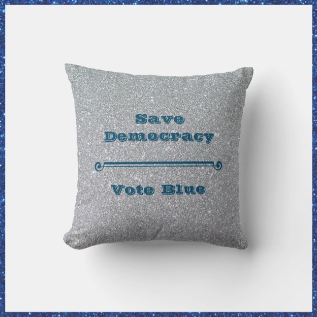 Save Democracy Throw Pillow (Creator Uploaded)