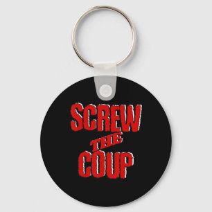 Save Democracy Unite Screw The Coup Trump And Clow Key Ring