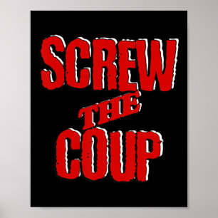 Save Democracy Unite Screw The Coup Trump And Clow Poster
