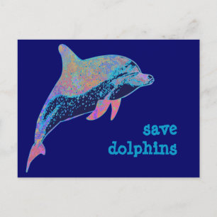 save dolphins postcard
