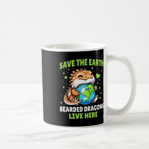 Save Earth Bearded Dragon Design - Funny Animal Ea Coffee Mug